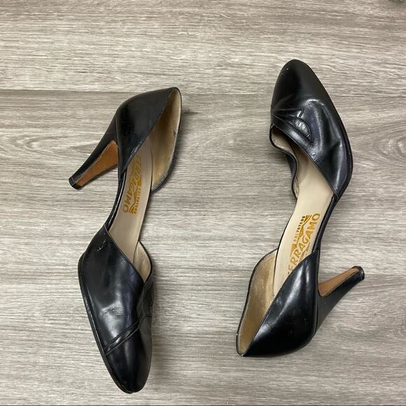 Salvatore Ferragamo Leather Heels Black 9 - Picture 3 of 10